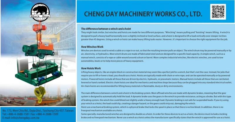 EDM-The Difference Between a Winch and a Hoist